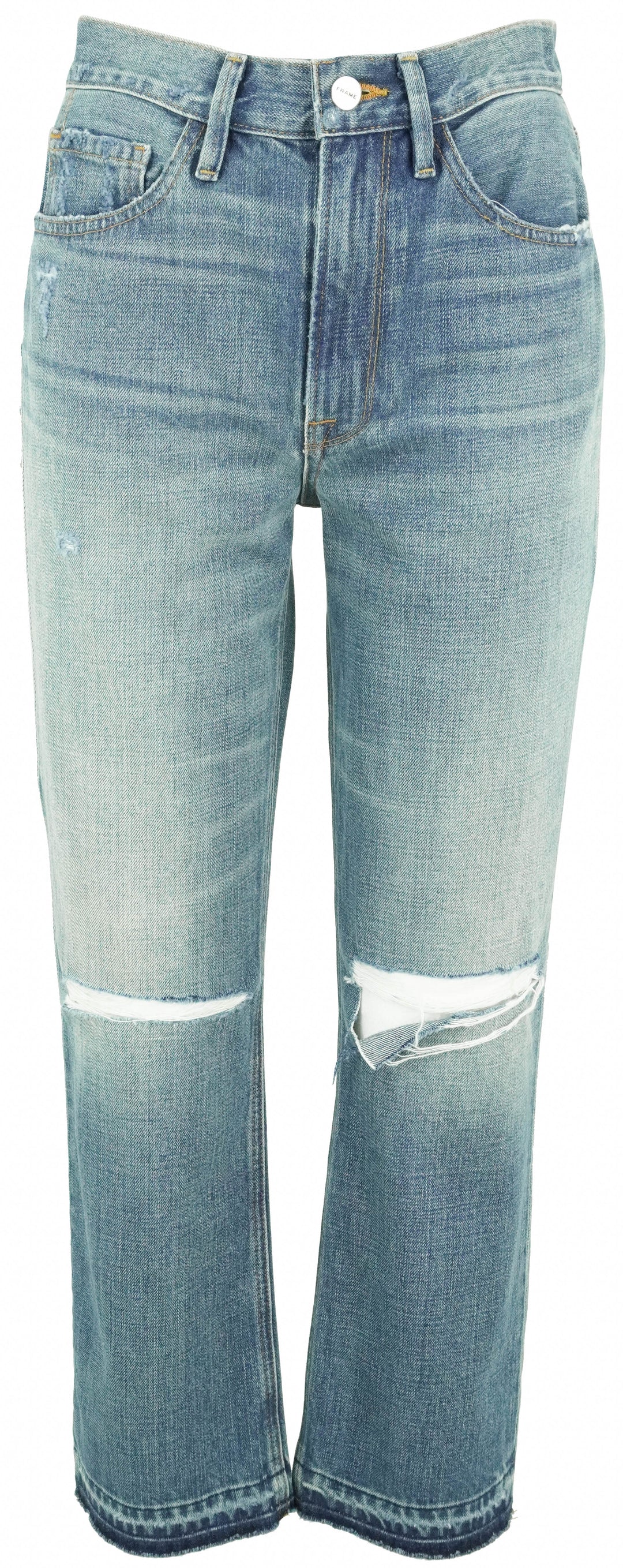 Frame Heritage Piper Released Hem Denim in Peralta Rips - Discounts on Frame at UAL