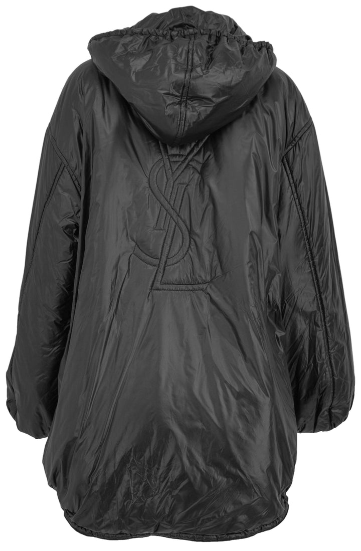 Saint Laurent Cassandre Nylon Pullover in Black - Discounts on Saint Laurent at UAL