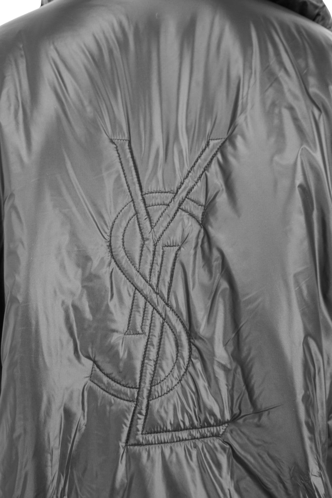 Saint Laurent Cassandre Nylon Pullover in Black - Discounts on Saint Laurent at UAL