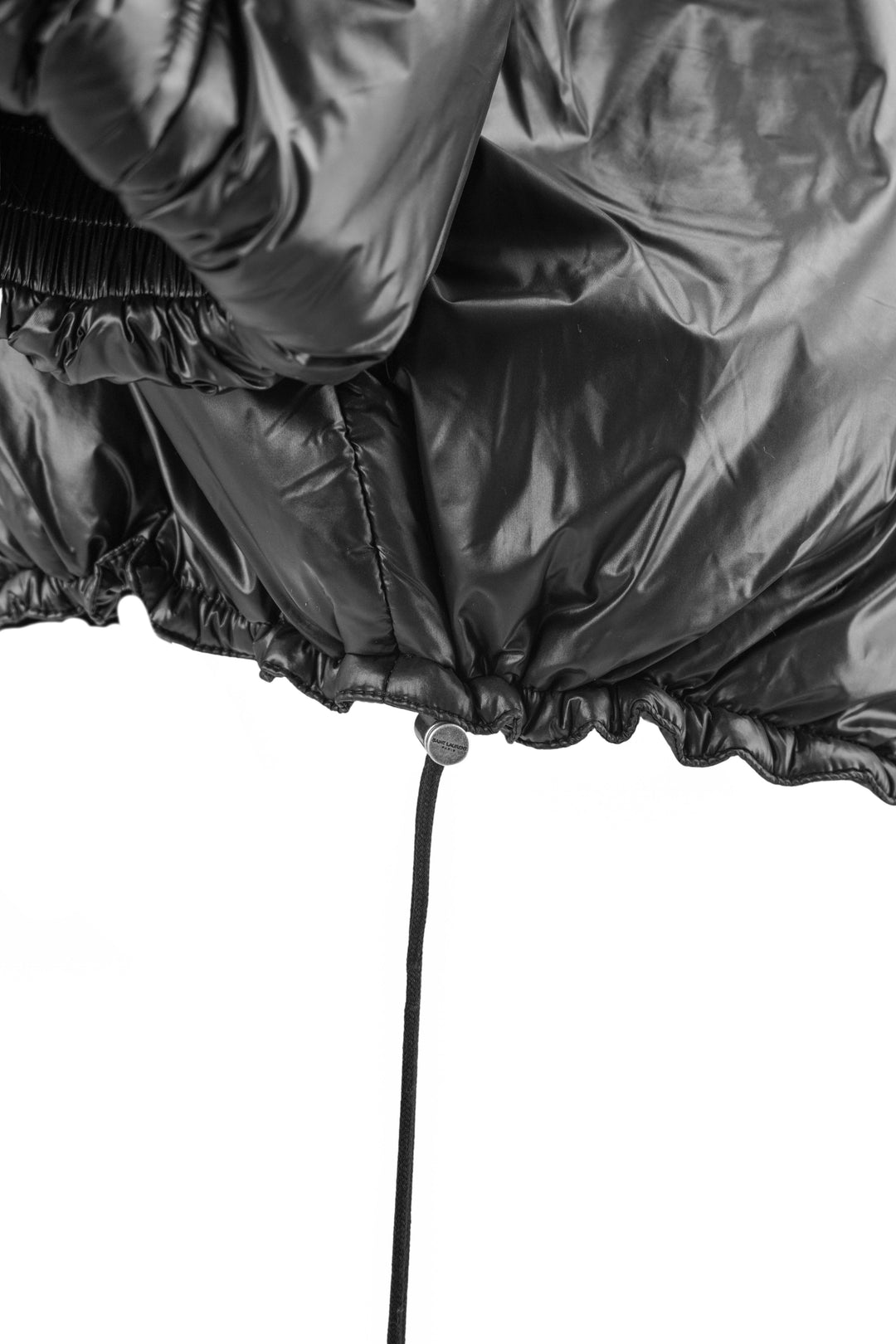 Saint Laurent Cassandre Nylon Pullover in Black - Discounts on Saint Laurent at UAL