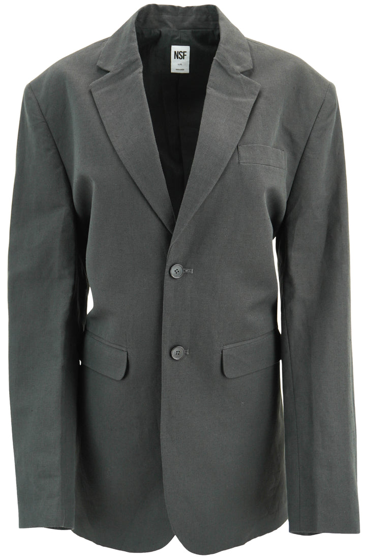 NSF Oversized Blazer in Washed Black - Discounts on NSF at UAL
