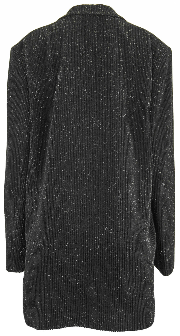 Petar Petrov Sparkle Corduroy Jacket in Black/Gold - Discounts on Saint Laurent at UAL