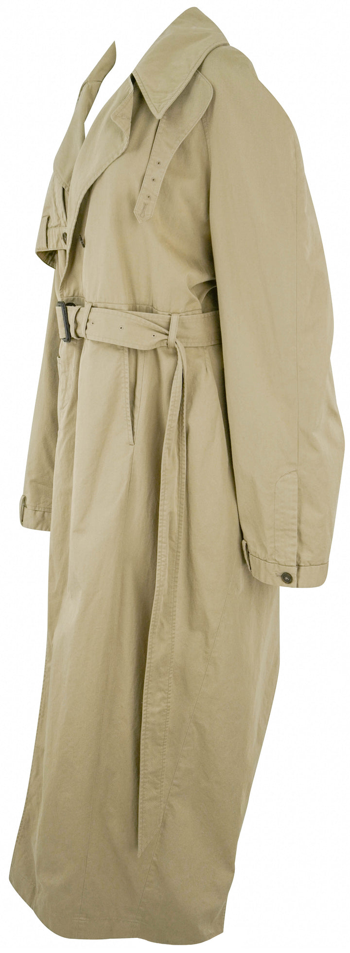 Balenciaga Oversized Asymmetrical Trench Coat in Beige - Discounts on Balenciaga at UAL
