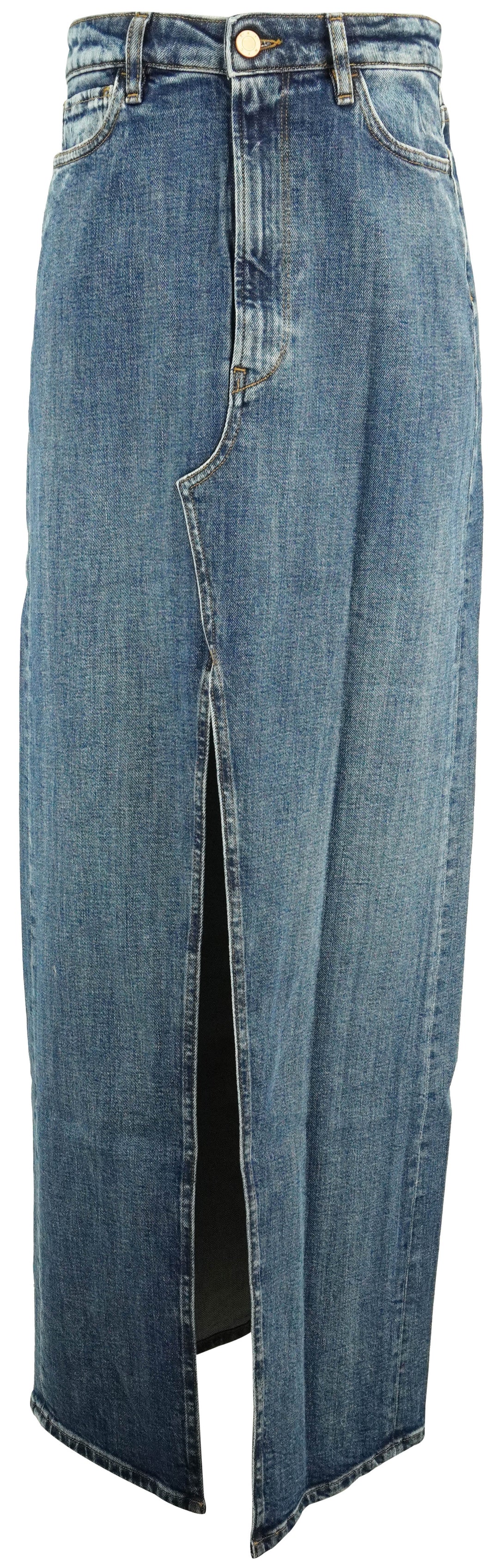 3x1 NYC Elizabella Long Denim Skirt in Solid Barrel - Discounts on 3x1 NYC at UAL
