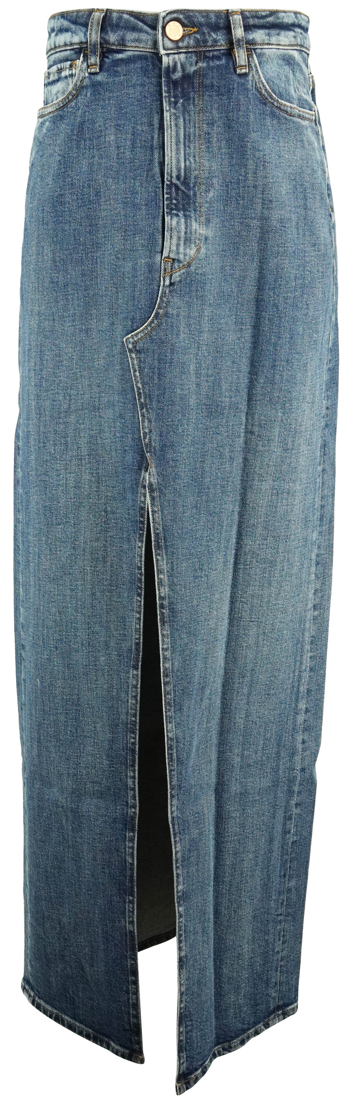 3x1 NYC Elizabella Long Denim Skirt in Solid Barrel - Discounts on 3x1 NYC at UAL