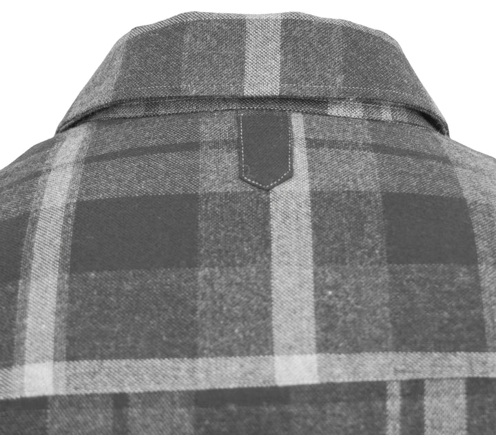 Canali Flannel Button Down in Gray Plaid - Discounts on Canali at UAL