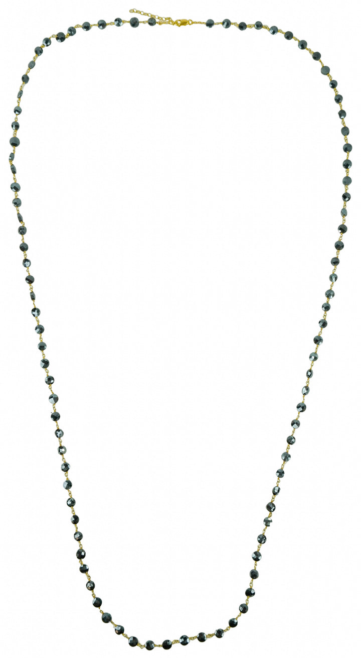 Ela Rae Diana Coin Necklace in Mystic Black Spinel - Discounts on Ela Rae at UAL