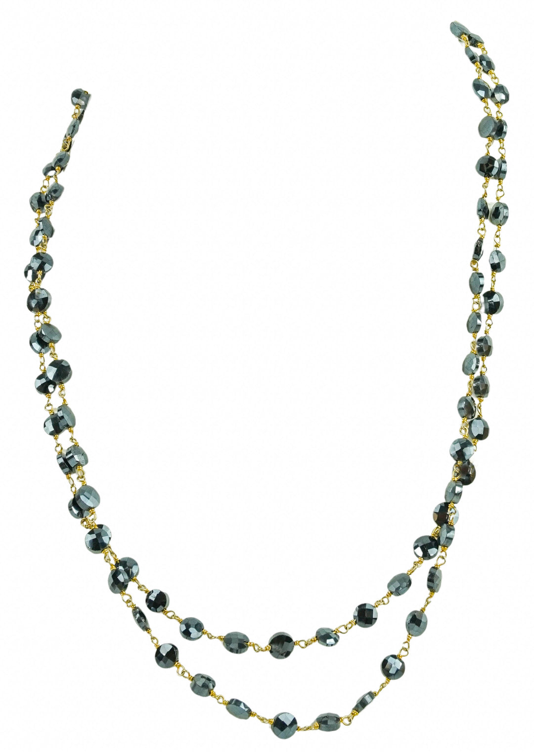 Ela Rae Diana Coin Necklace in Mystic Black Spinel - Discounts on Ela Rae at UAL