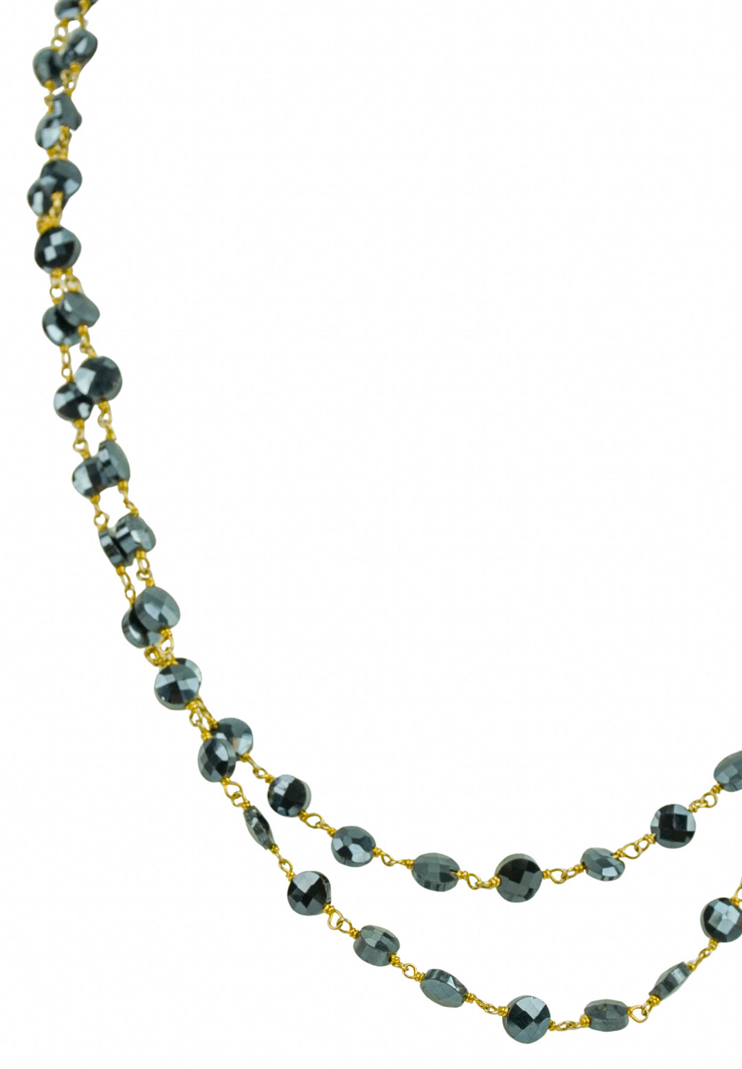 Ela Rae Diana Coin Necklace in Mystic Black Spinel - Discounts on Ela Rae at UAL