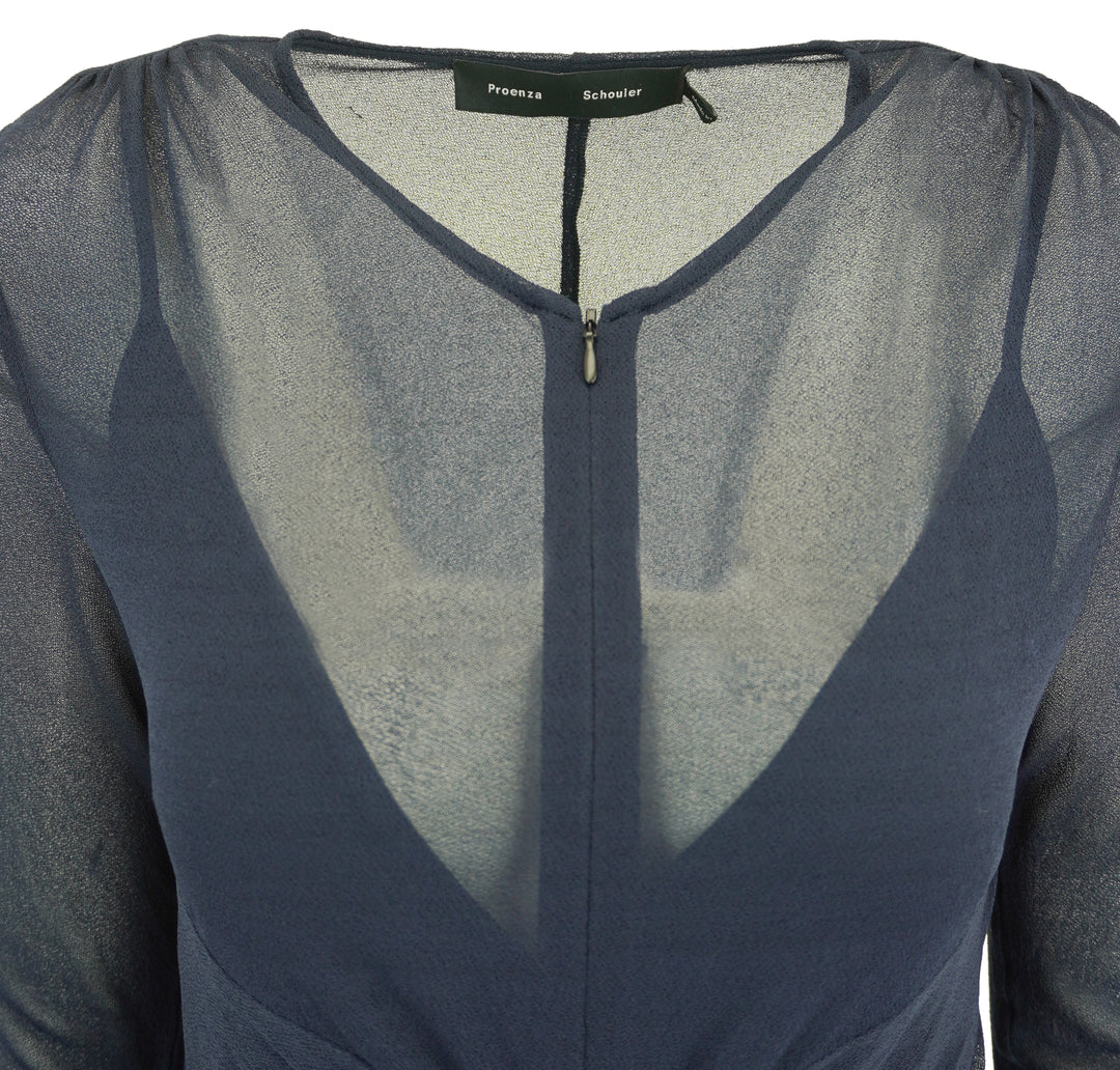 Proenza Schouler Kerstin Crepe Jersey Dress in Navy - Discounts on Proenza Schouler at UAL