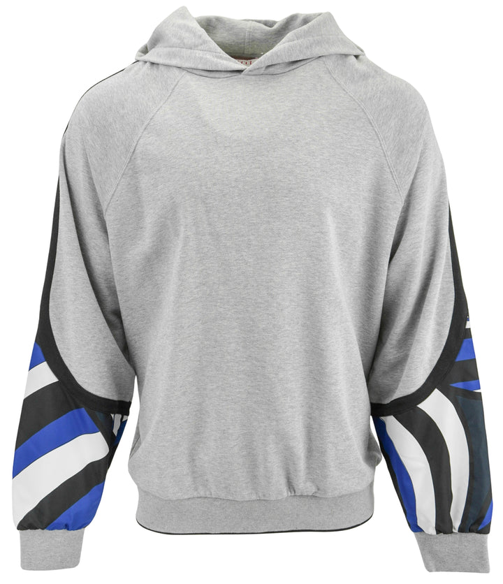 Pucci Hoodie with Sleeve Detail in Grey/Blue - Discounts on Pucci at UAL