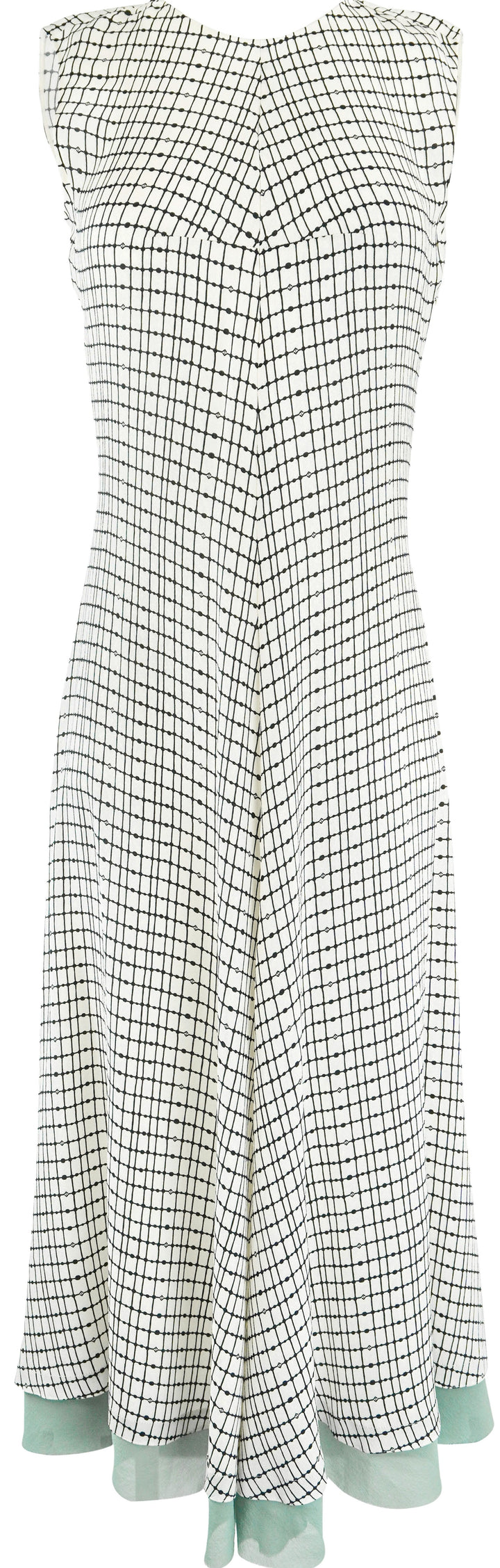 Fendi Grid Printed Dress in Off White - Discounts on Fendi at UAL