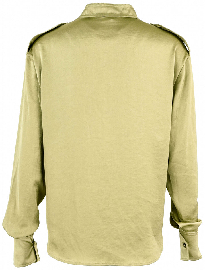 A.L.C. Silk Shirt in Khaki - Discounts on A.L.C. at UAL