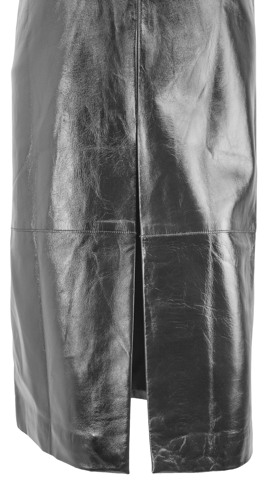 Brandon Maxwell Audrey Glazed Leather Column Dress in Black - Discounts on Brandon Maxwell at UAL