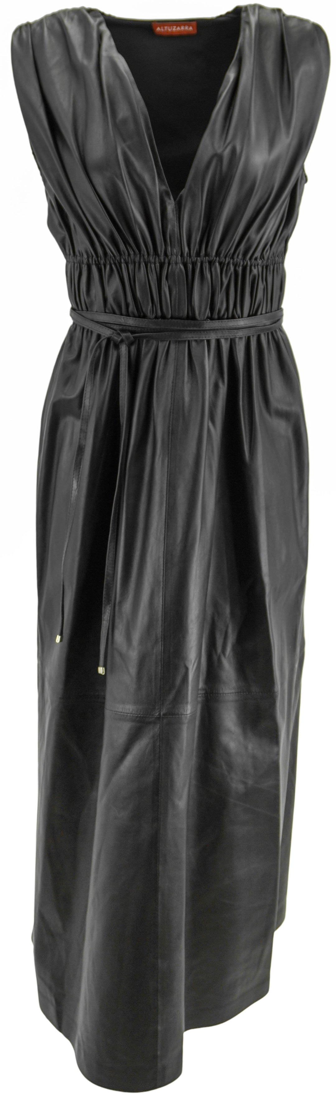 Altuzarra Leather Fiona Midi Dress in Black - Discounts on Altuzarra at UAL