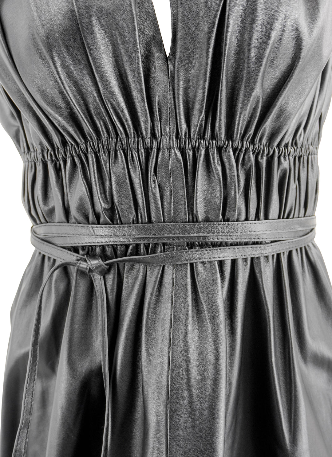 Altuzarra Leather Fiona Midi Dress in Black - Discounts on Altuzarra at UAL