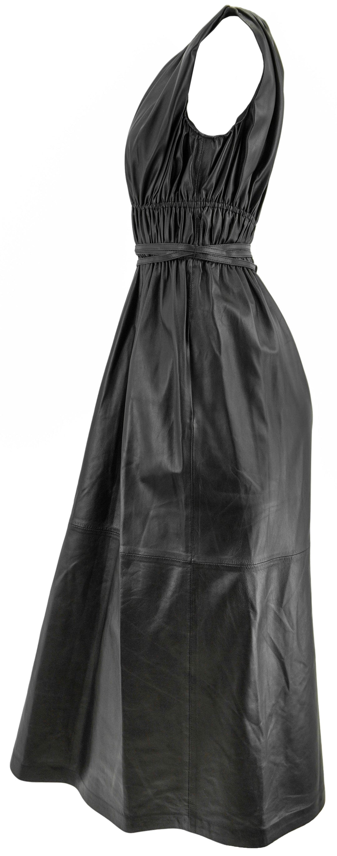 Altuzarra Leather Fiona Midi Dress in Black - Discounts on Altuzarra at UAL