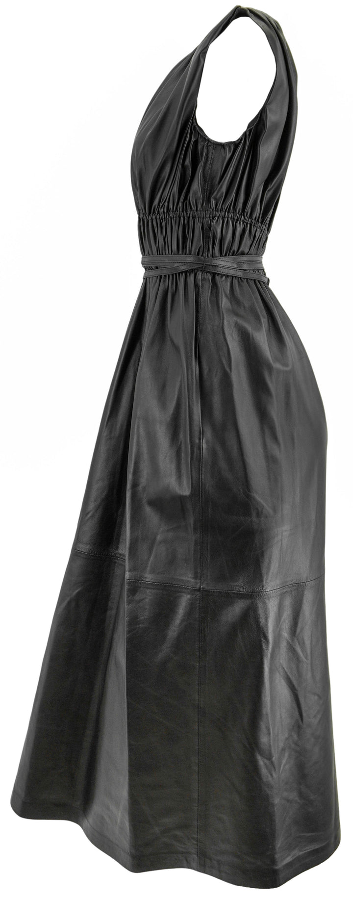 Altuzarra Leather Fiona Midi Dress in Black - Discounts on Altuzarra at UAL