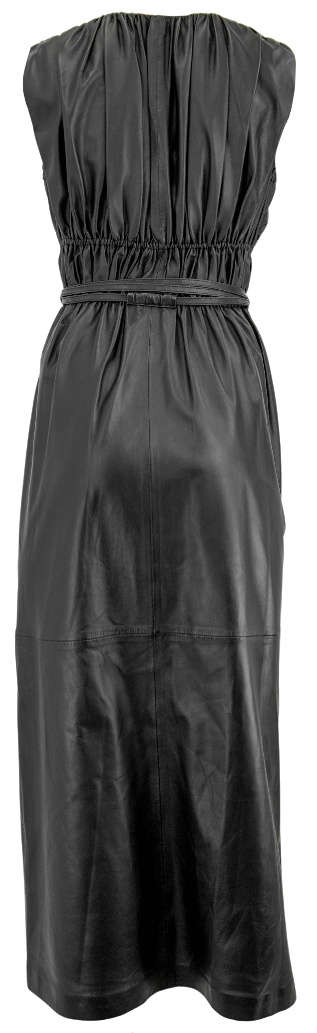 Altuzarra Leather Fiona Midi Dress in Black - Discounts on Altuzarra at UAL