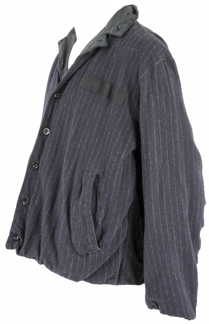 Sacai Wool Shrivel Reversible Jacket in Black - Discounts on sacai at UAL