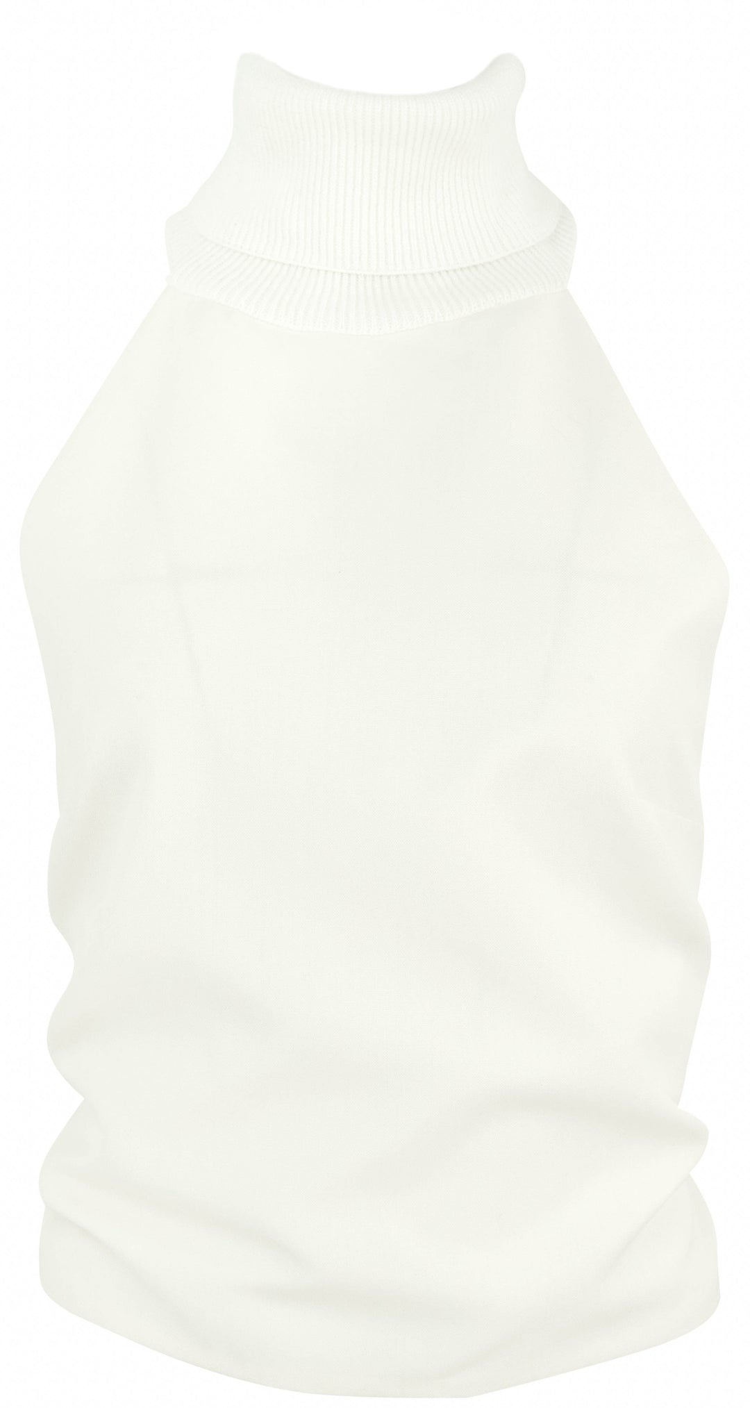 ALAÏA Mohair Wool Halter Top in Blanc - Discounts on ALAÏA at UAL