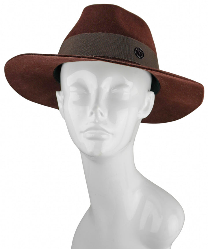 Maison Michel Wool Hat in Hickory - Discounts on Maison Michel at UAL