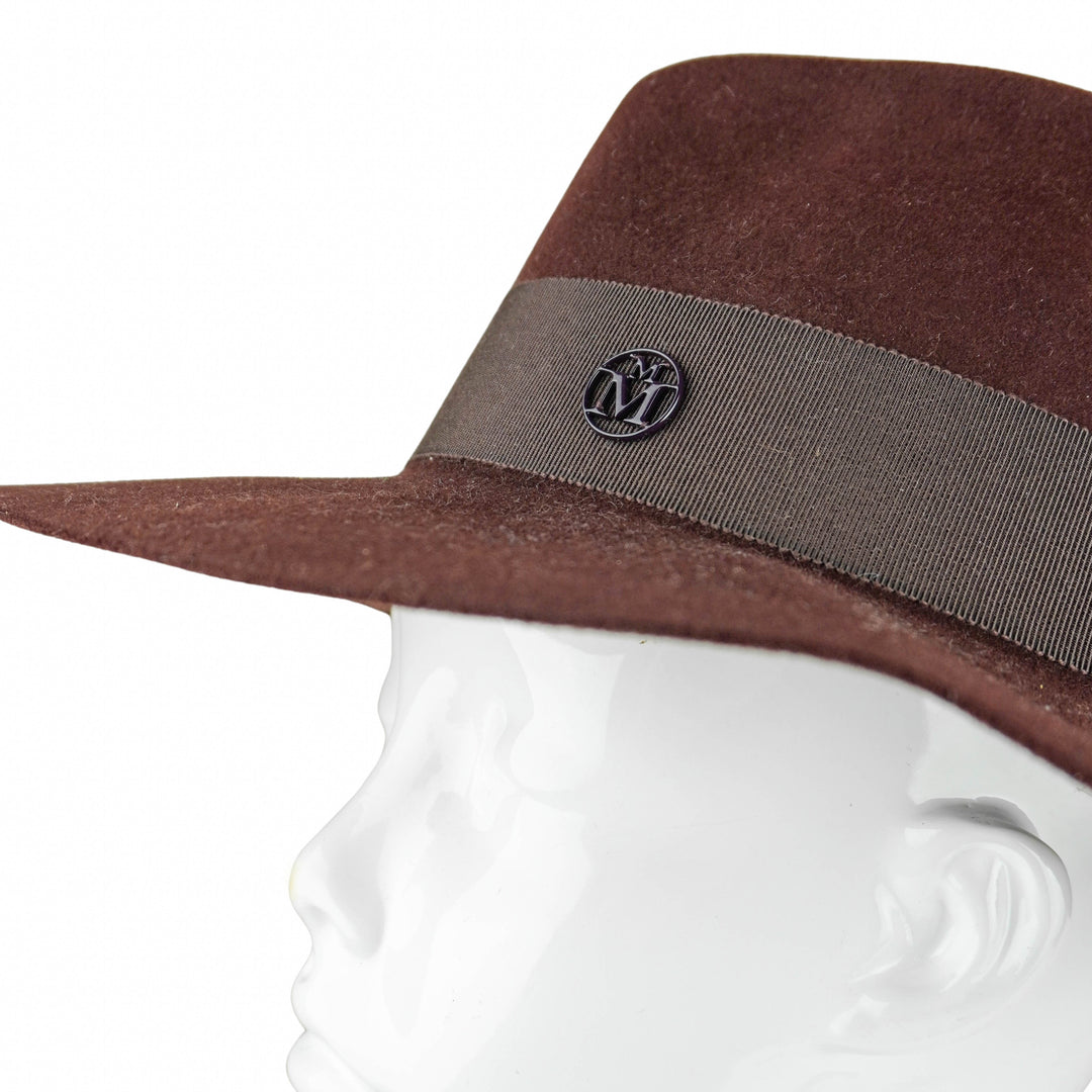 Maison Michel Wool Hat in Hickory - Discounts on Maison Michel at UAL