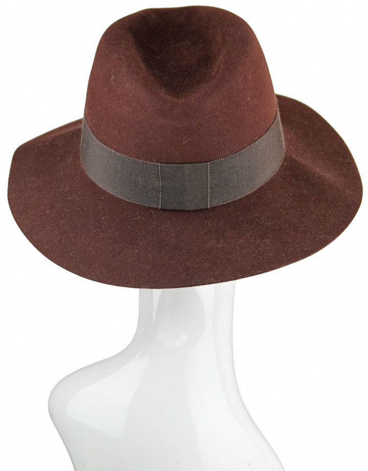 Maison Michel Wool Hat in Hickory - Discounts on Maison Michel at UAL