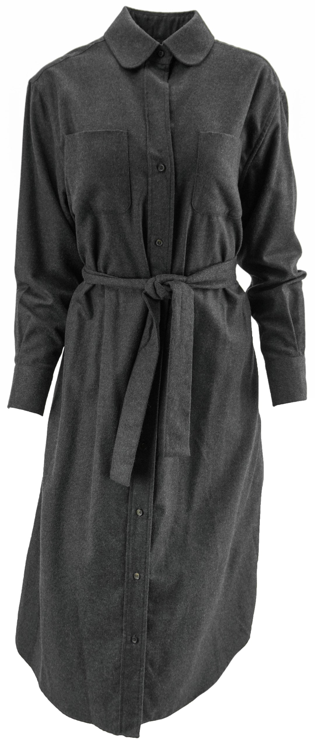 Thom Browne. Tie Waist Shirt Dress in Grey - Discounts on Thom Browne. at UAL