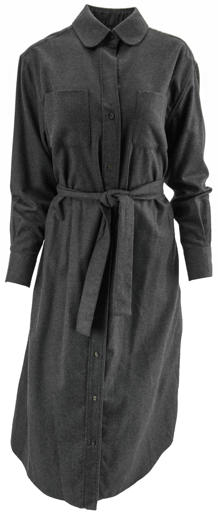 Thom Browne. Tie Waist Shirt Dress in Grey - Discounts on Thom Browne. at UAL