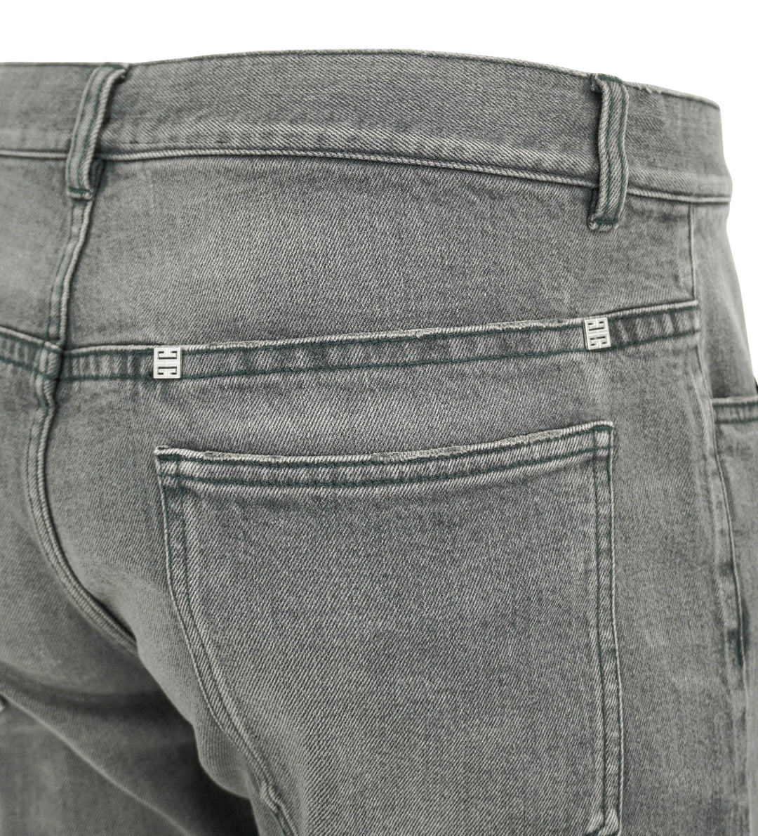 Givenchy Straight Fit Denim Trousers in Distressed Black - Discounts on Givenchy at UAL