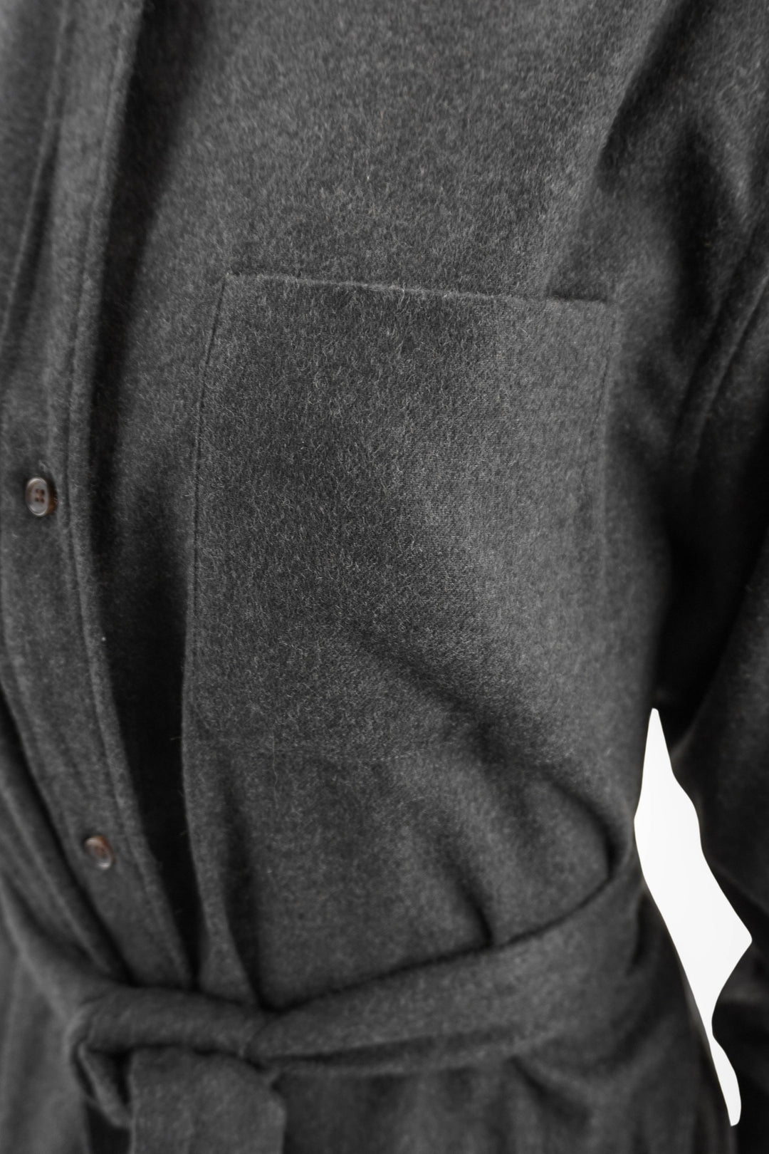 Thom Browne. Tie Waist Shirt Dress in Grey - Discounts on Thom Browne. at UAL