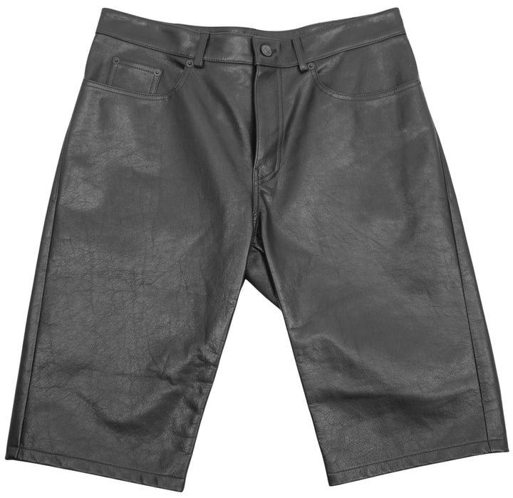 Balenciaga Leather Shorts in Black - Discounts on Balenciaga at UAL