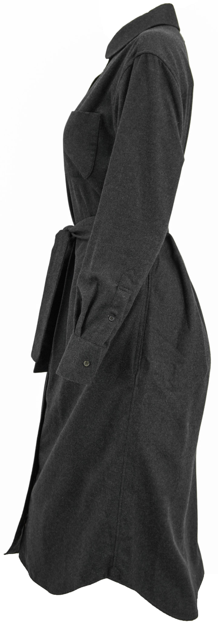Thom Browne. Tie Waist Shirt Dress in Grey - Discounts on Thom Browne. at UAL