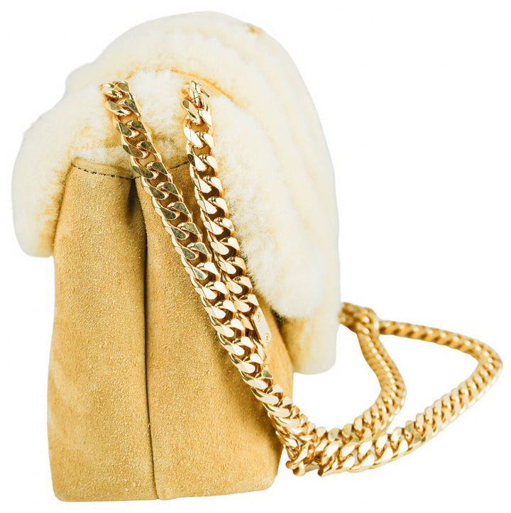 Celine Victoire Bag in Shearling and Suede - Discounts on Celine at UAL