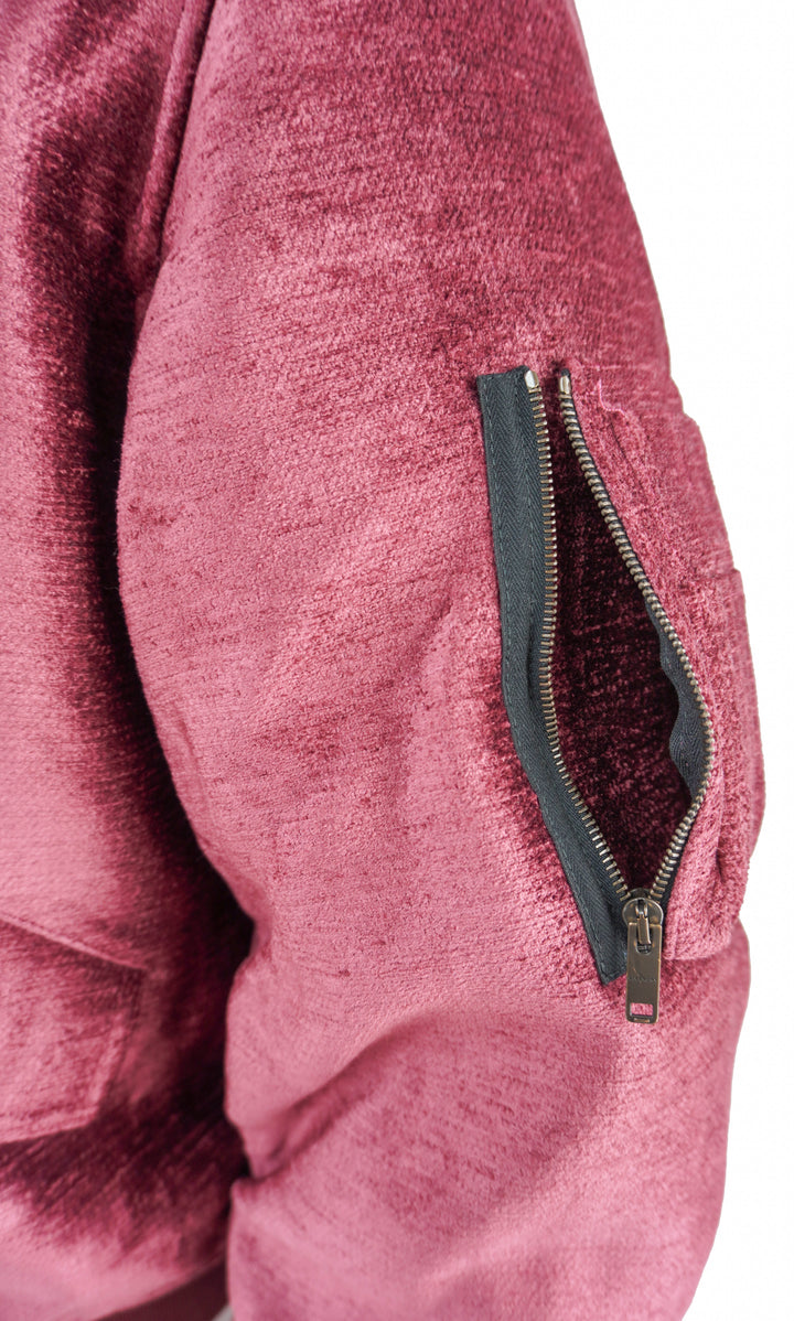 Givenchy Velvet Bomber Jacket in Old Pink - Discounts on Givenchy at UAL