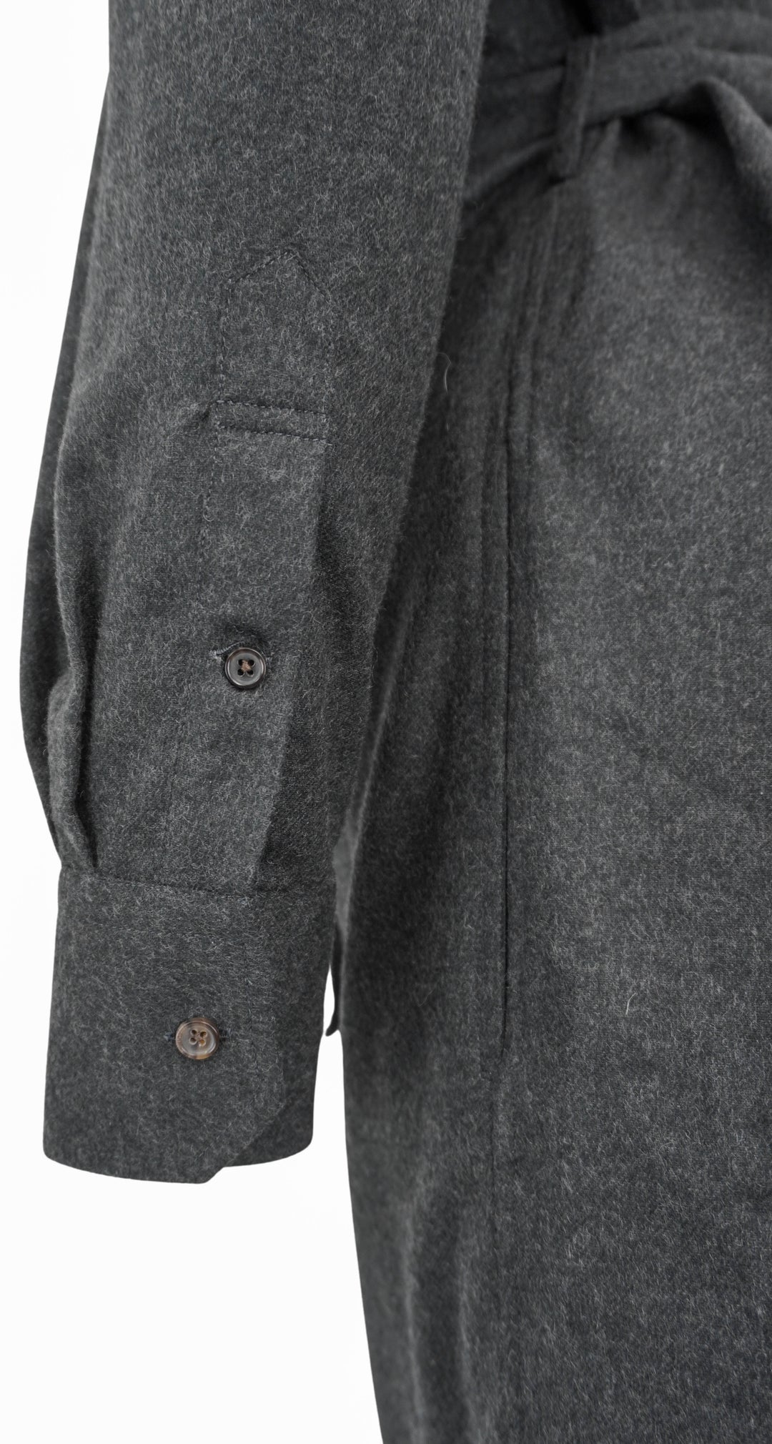 Thom Browne. Tie Waist Shirt Dress in Grey - Discounts on Thom Browne. at UAL