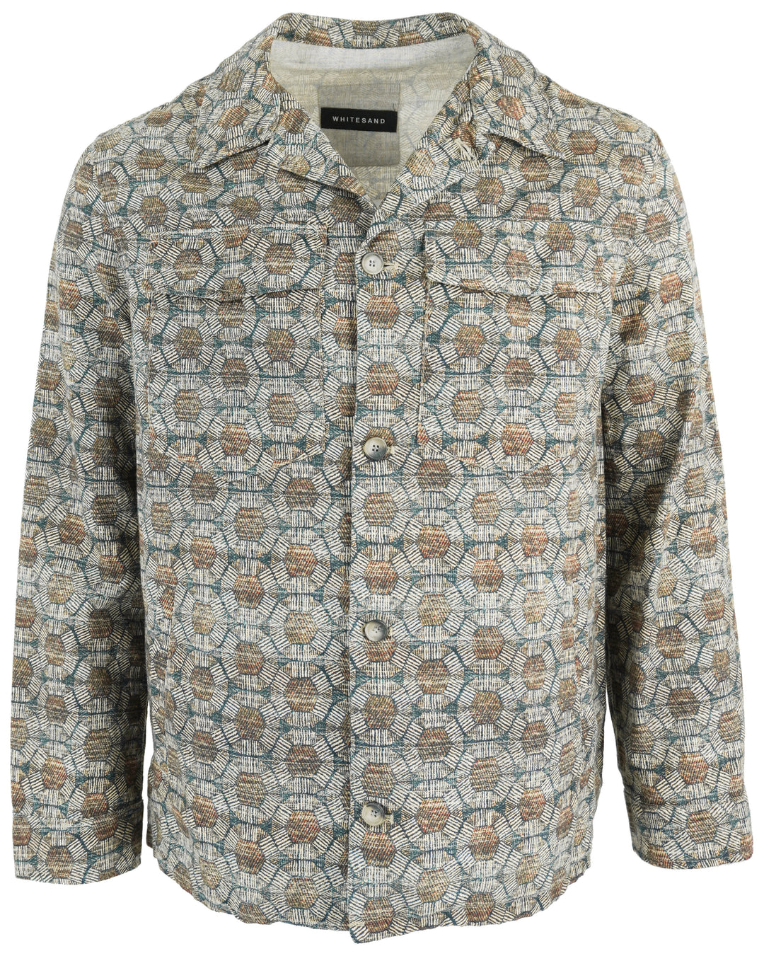 White Sand Linen Shirt in Multi Pattern - Discounts on White Sand at UAL