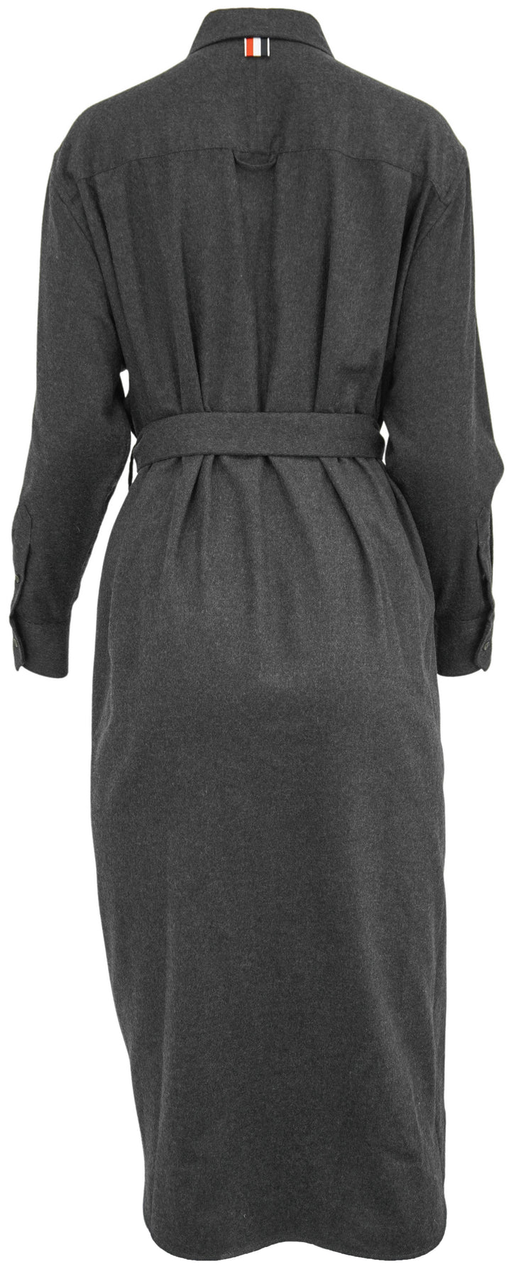 Thom Browne. Tie Waist Shirt Dress in Grey - Discounts on Thom Browne. at UAL