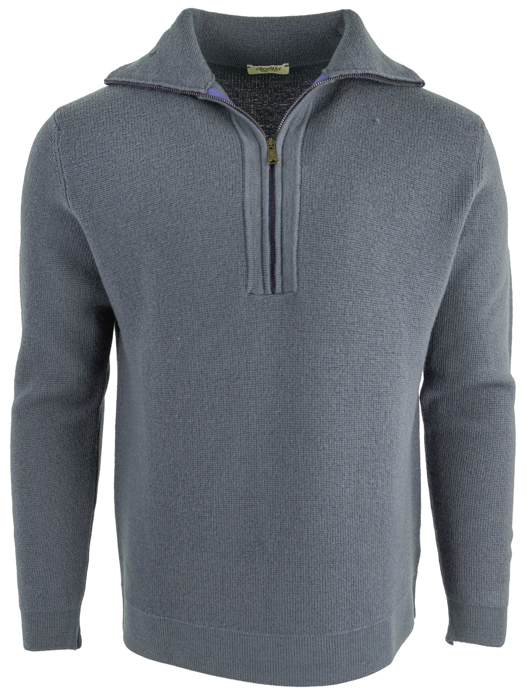 Crossley Half-Zip Sweater in Blue - Discounts on Crossley at UAL