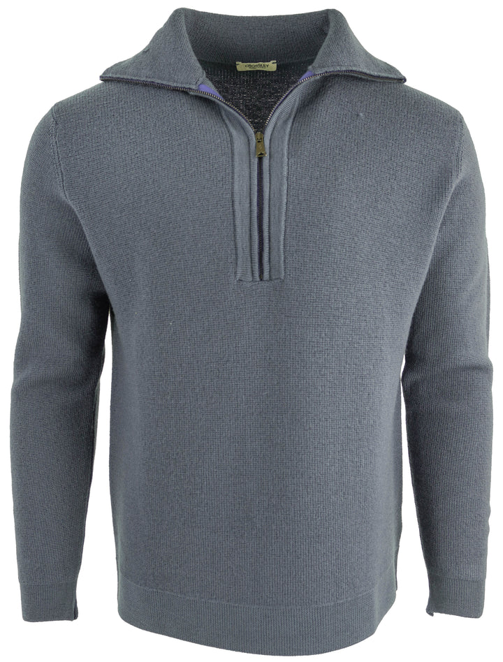 Crossley Half-Zip Sweater in Blue - Discounts on Crossley at UAL