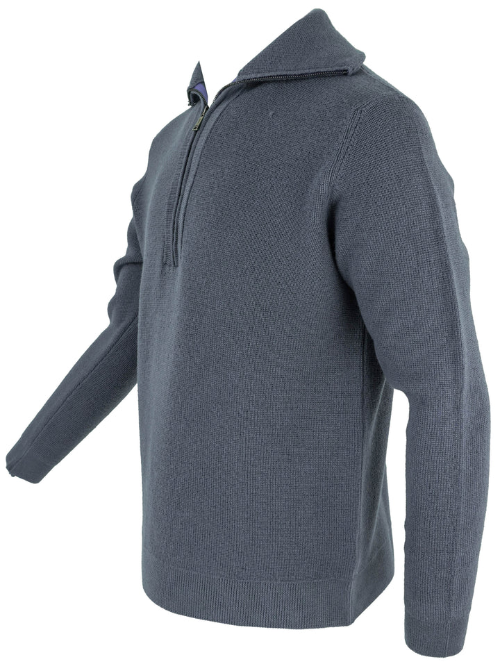 Crossley Half-Zip Sweater in Blue - Discounts on Crossley at UAL