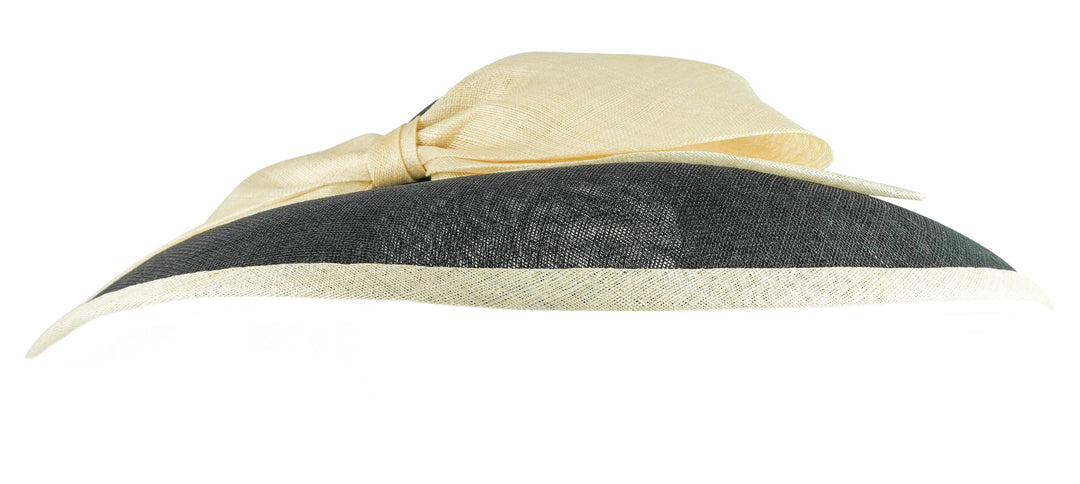 Rachel Trevor Morgan Bell Straw Hat in Black and Cream - Discounts on Rachel Trevor Morgan at UAL