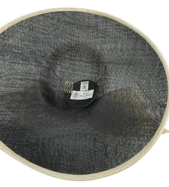 Rachel Trevor Morgan Bell Straw Hat in Black and Cream - Discounts on Rachel Trevor Morgan at UAL