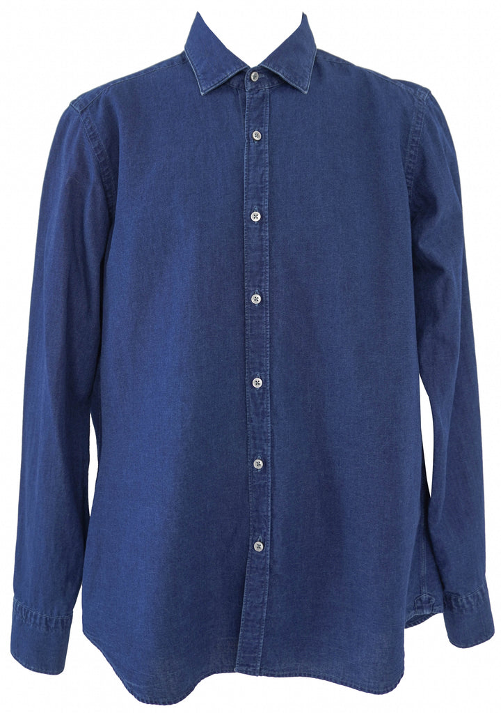 ORDEAN Denim Shirt in Indigo - Discounts on ORDEAN at UAL