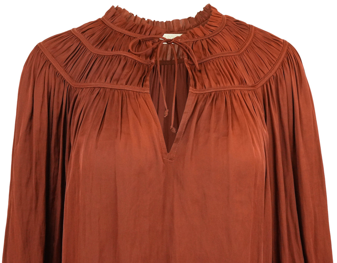 Ulla Johnson Mia Blouse in Claret - Discounts on Ulla Johnson at UAL