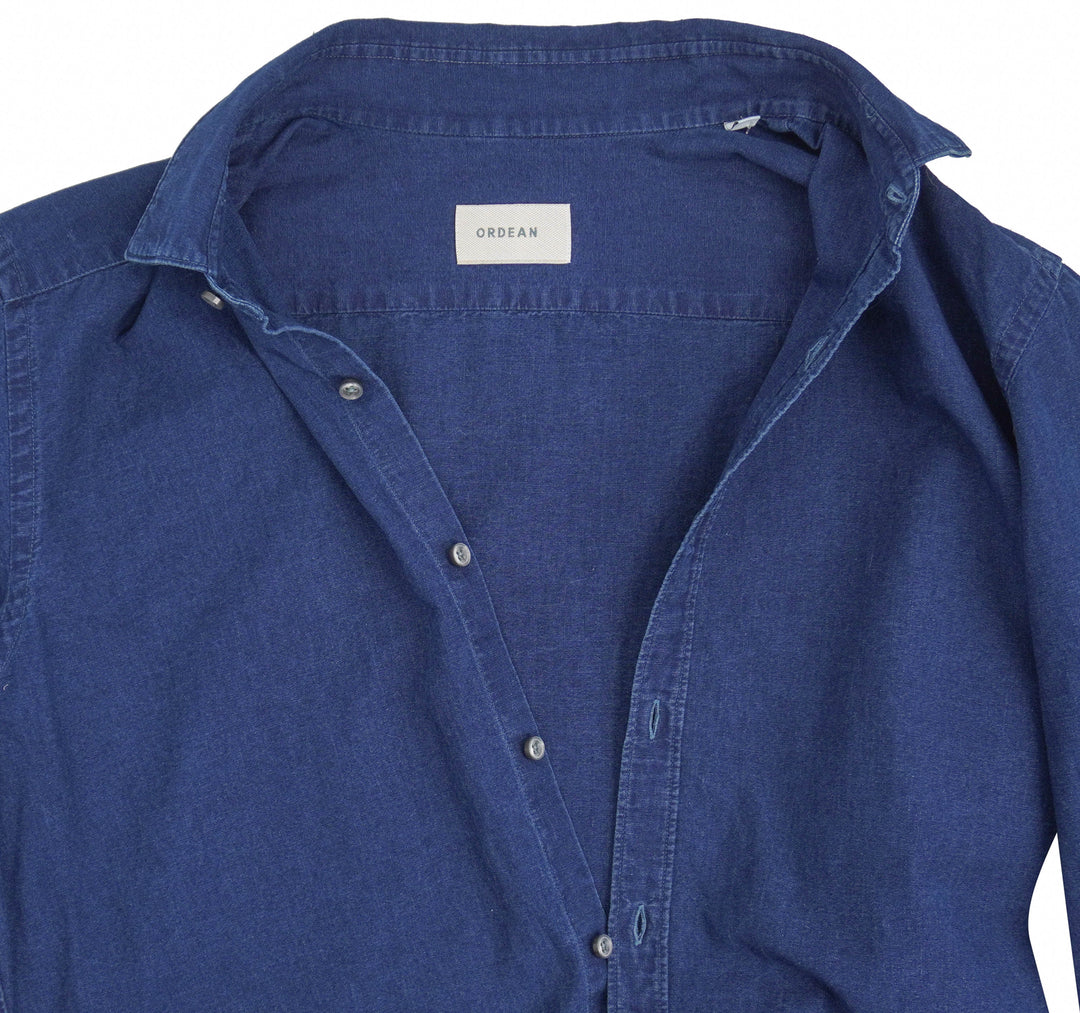 ORDEAN Denim Shirt in Indigo - Discounts on ORDEAN at UAL