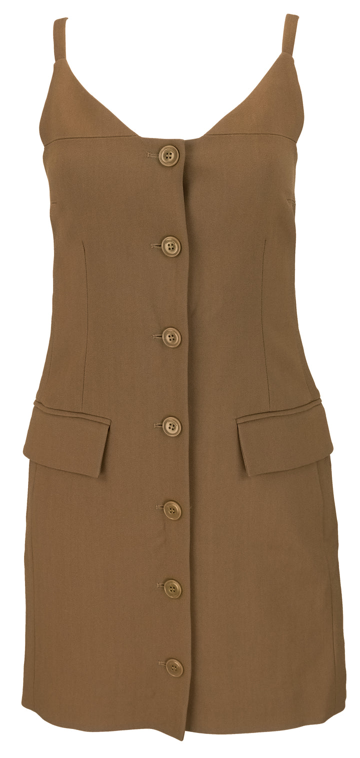 Nanushka Peitho Tailored Mini Dress in Brown