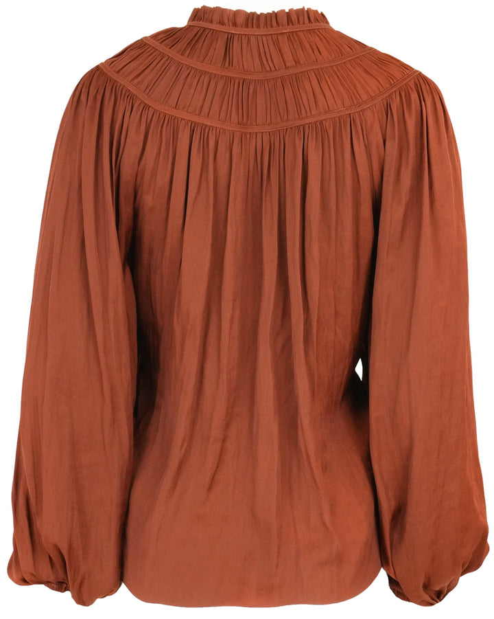Ulla Johnson Mia Blouse in Claret - Discounts on Ulla Johnson at UAL