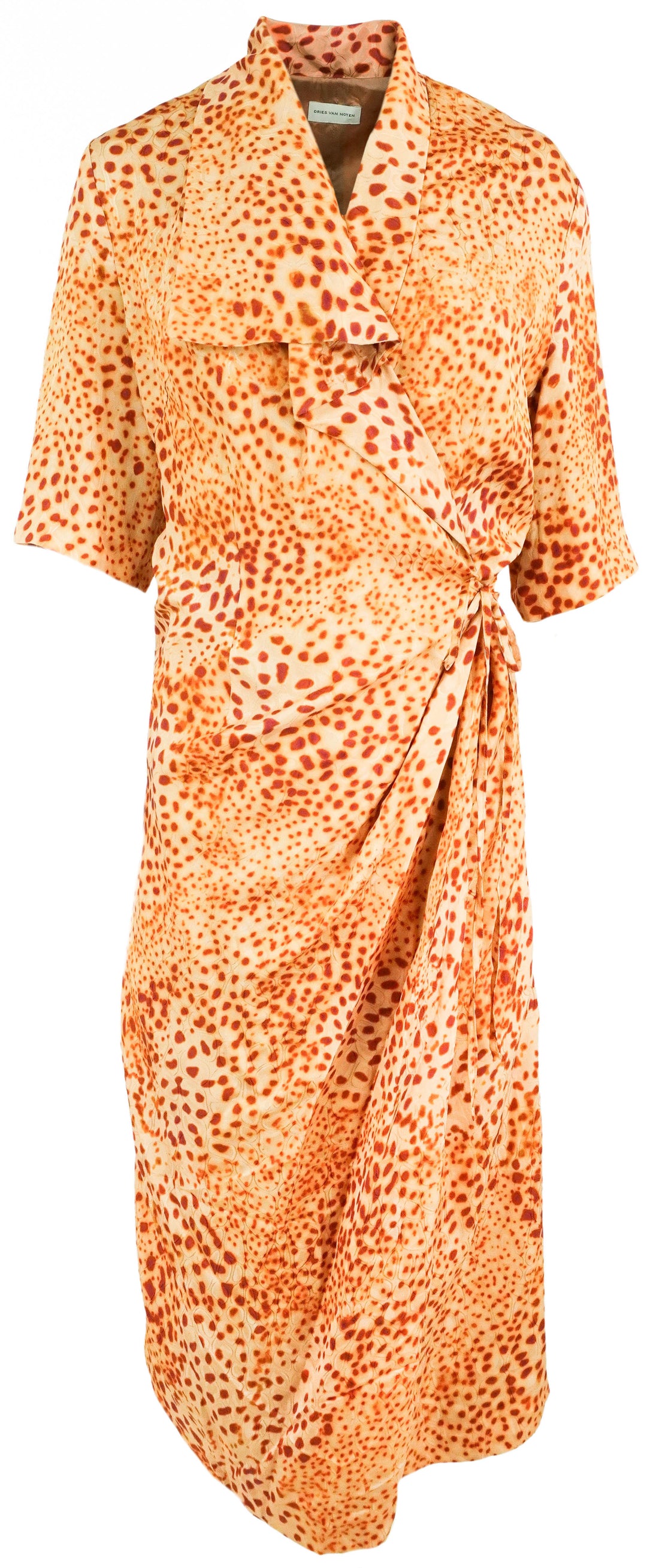 Dries Van Noten Danice Dress in Rust - Discounts on Dries Van Noten at UAL